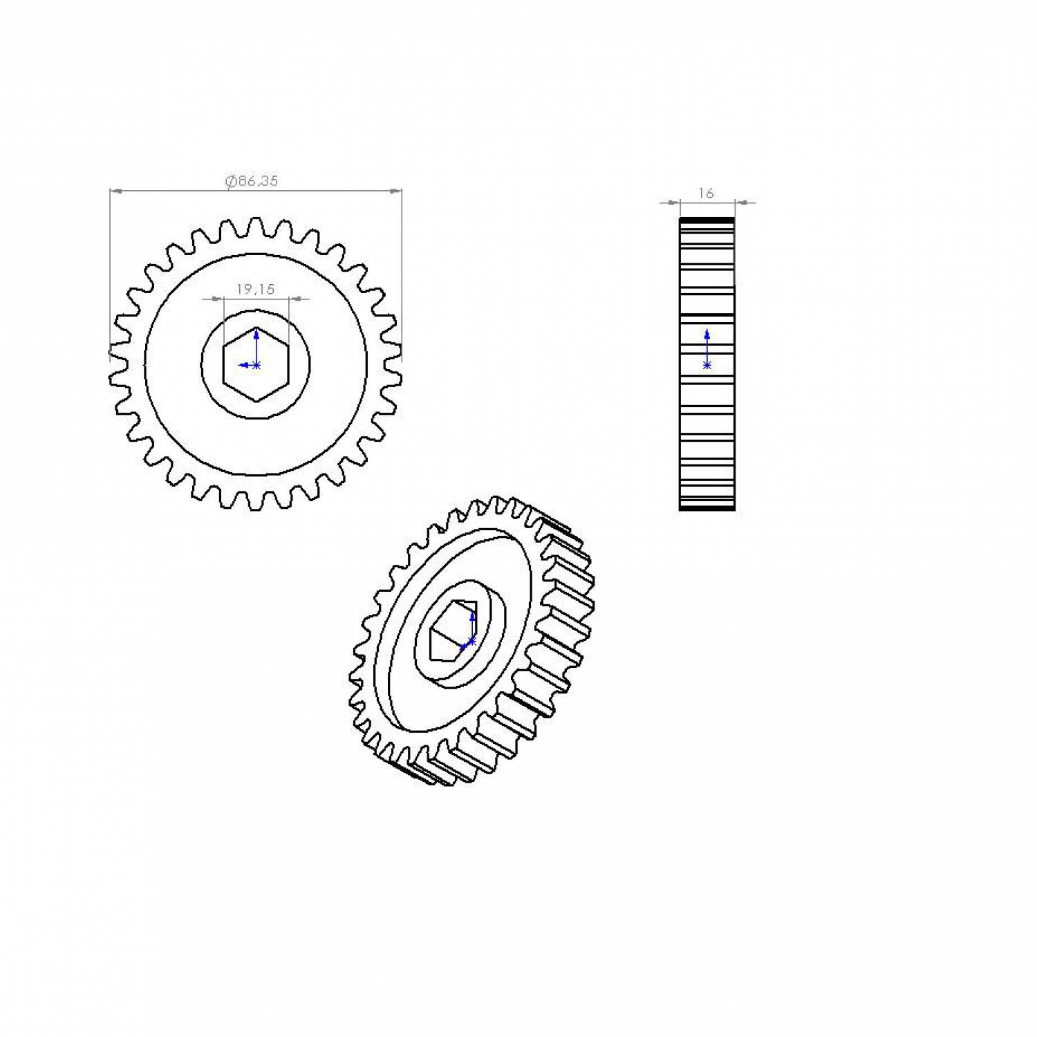 Шестерня для шредера Fellowes PS80c